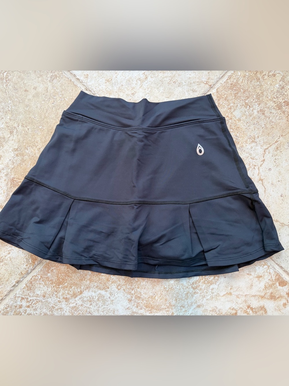 Dona Jo Black Athletic Tennis Skirt with Pleated Hem -Size 1 (Small)